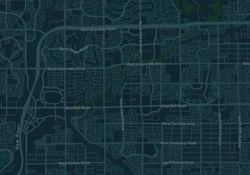 Map of Glendale, AZ with 4 verified clinic locations
