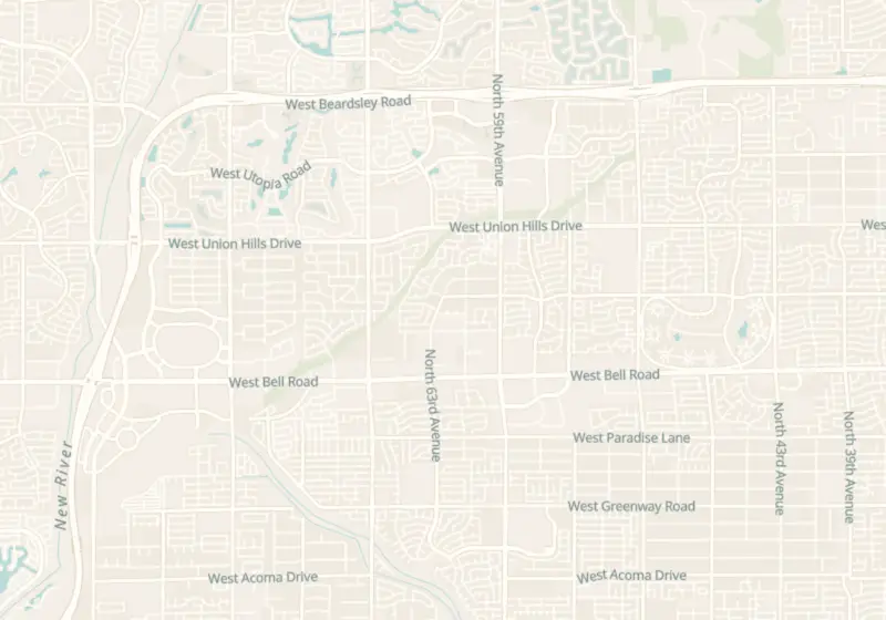 Map of Glendale, AZ with 4 verified clinic locations