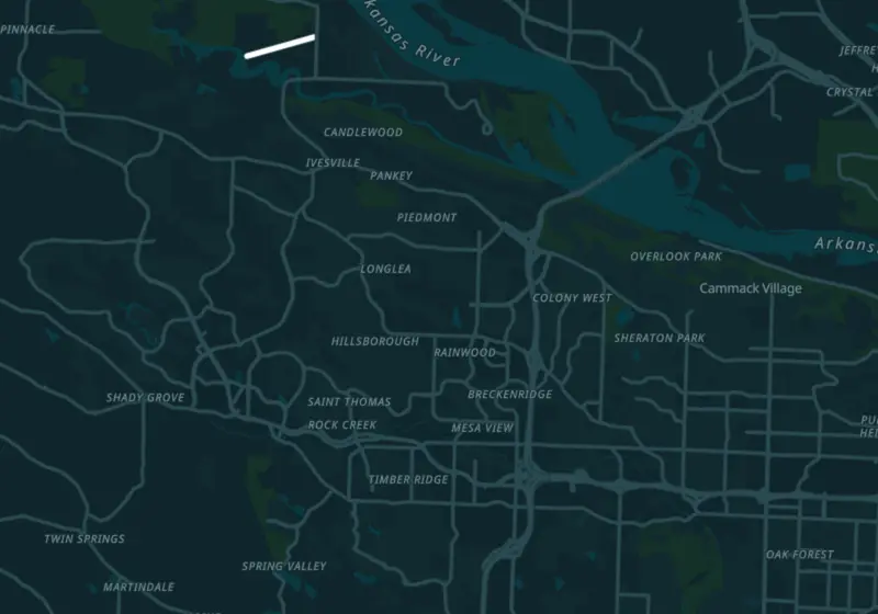 Map showing Radiant Wellness in Little Rock, AR and nearby listed clinics