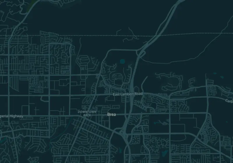Map of Brea, CA with 3 verified clinic locations