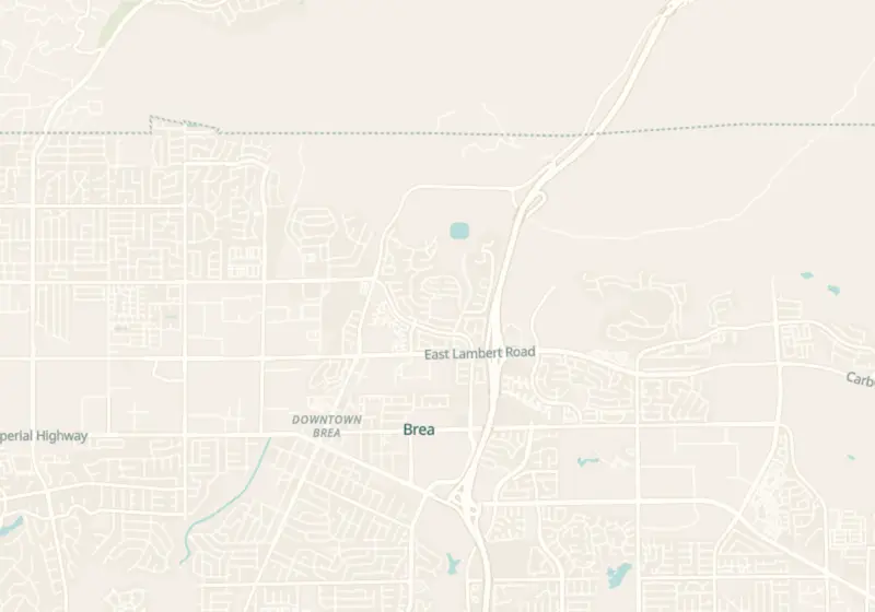 Map of Brea, CA with 3 verified clinic locations