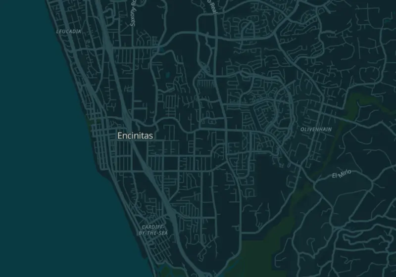 Map showing ASAP IVs - Encinitas in Encinitas, CA and nearby listed clinics