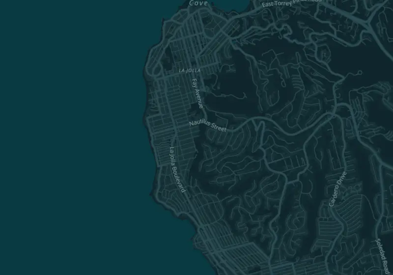 Map showing KOI Wellbeing - La Jolla in La Jolla, CA and nearby listed clinics