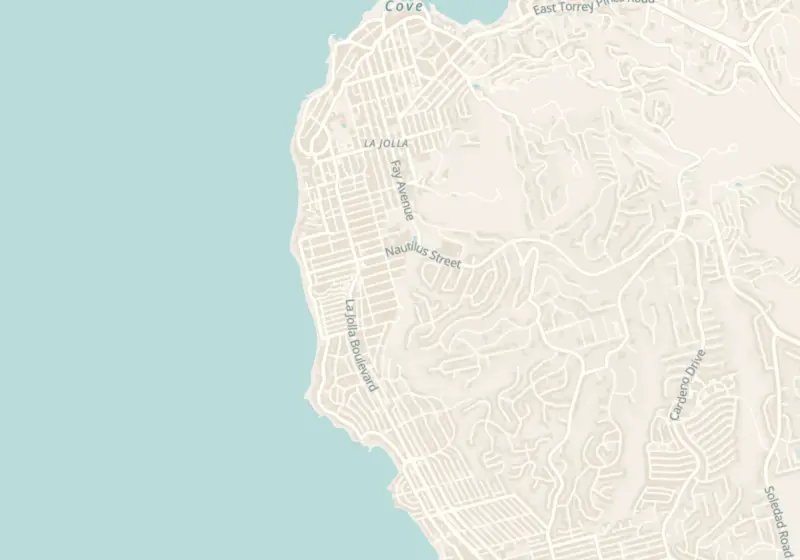 Map showing KOI Wellbeing - La Jolla in La Jolla, CA and nearby listed clinics