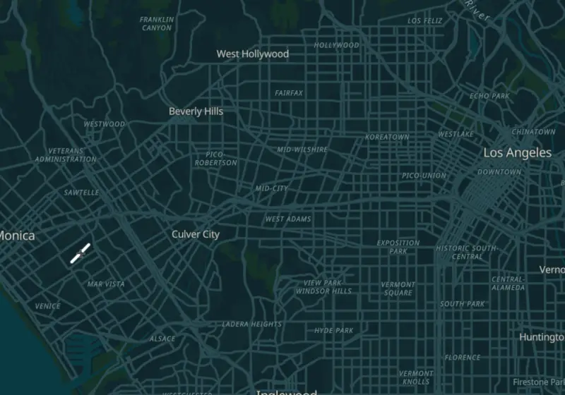 Map of Los Angeles, CA with 16 verified clinic locations