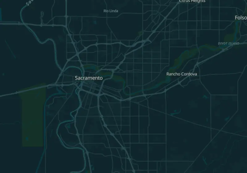 Map of Sacramento, CA with 13 verified clinic locations