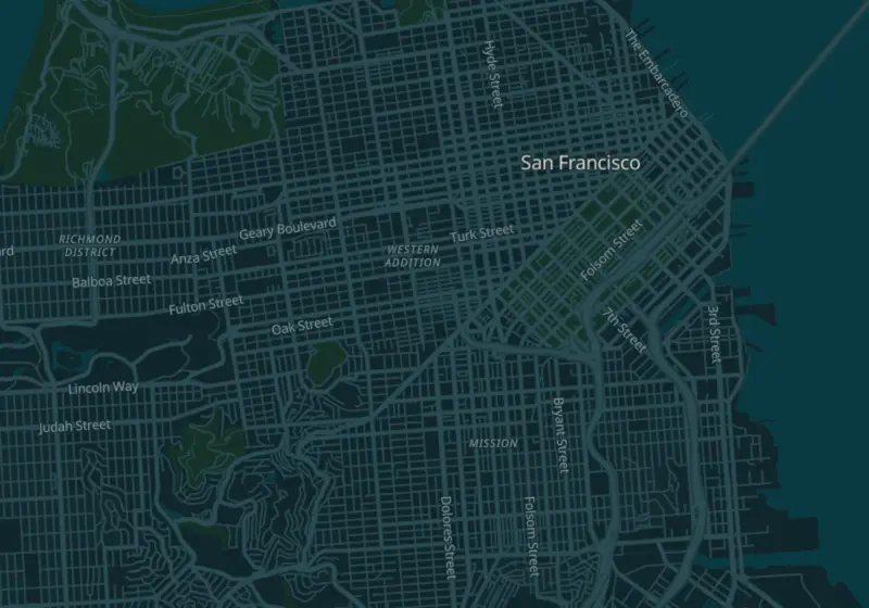 Map of San Francisco, CA with 21 verified clinic locations