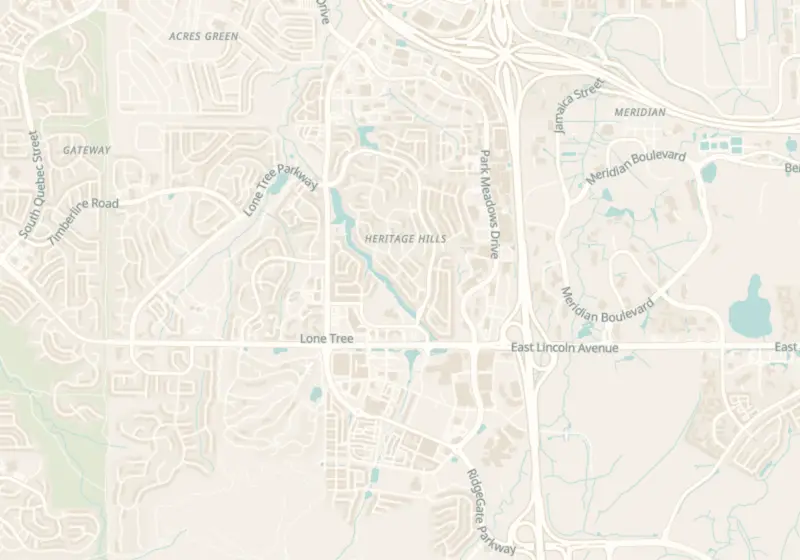 Map of Lone Tree, CO with 3 verified clinic locations