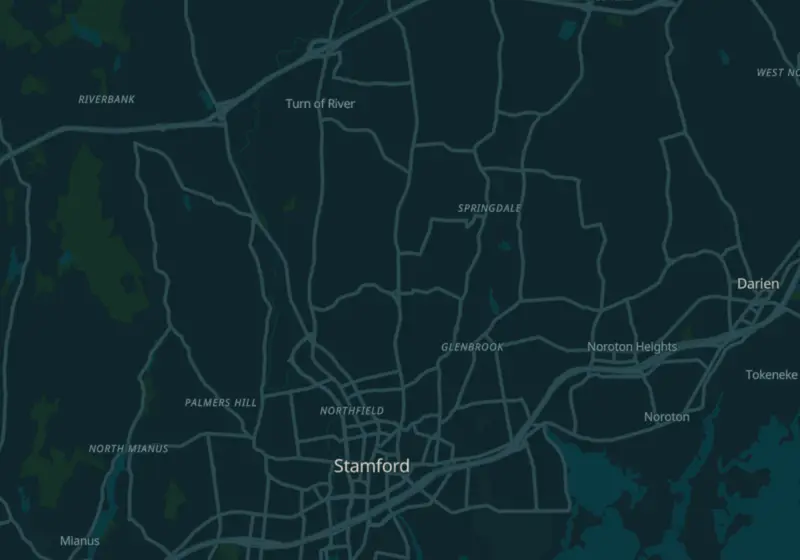 Map showing Restore Hyper Wellness in Stamford, CT and nearby listed clinics