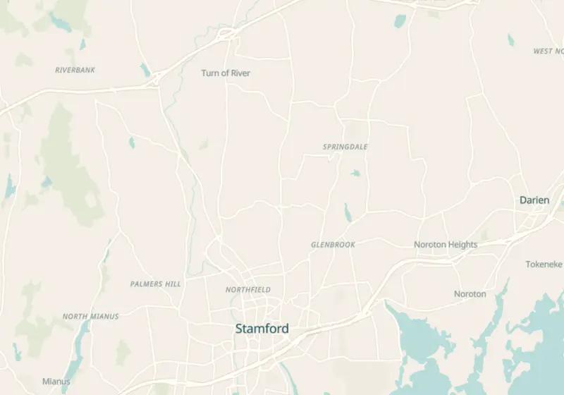 Map showing Restore Hyper Wellness in Stamford, CT and nearby listed clinics