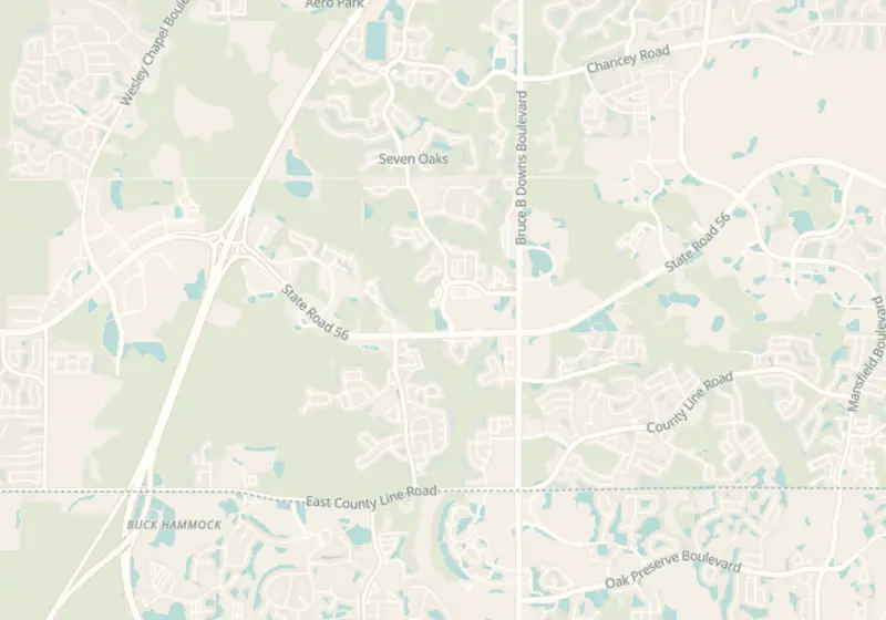 Map showing AgeRejuvenation - Wesley Chapel in Wesley Chapel, FL and nearby listed clinics