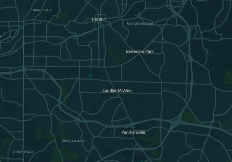 Map of Decatur, GA with 3 verified clinic locations