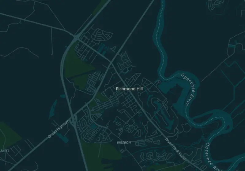 Map of Richmond Hill, GA with 3 verified clinic locations