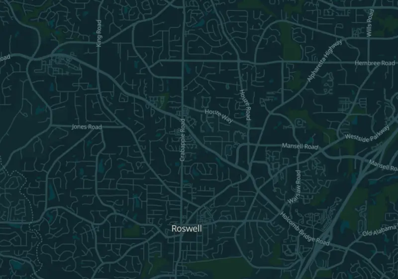 Map showing Elite Health HRT - Roswell in Roswell, GA and nearby listed clinics