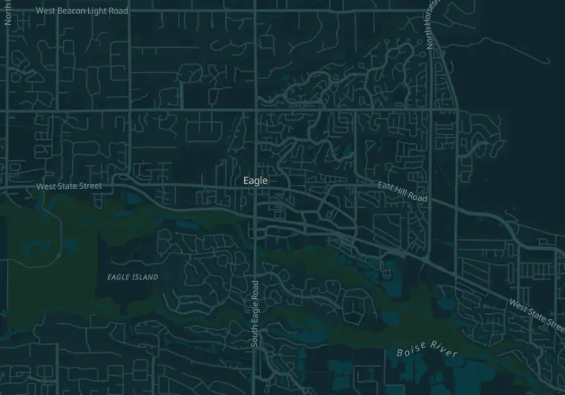 Map of Eagle, ID with 3 verified clinic locations