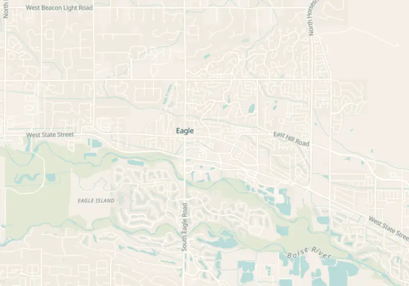 Map of Eagle, ID with 3 verified clinic locations