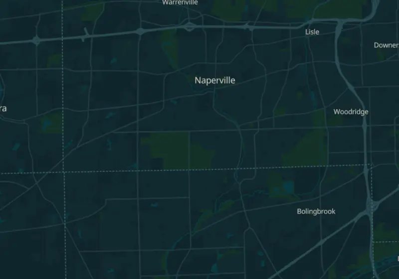 Map of Naperville, IL with 24 verified clinic locations