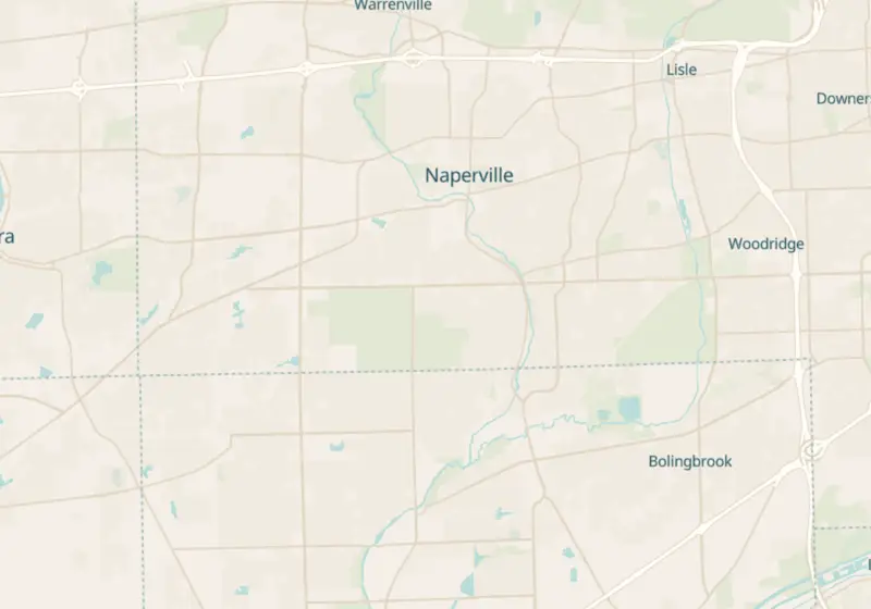 Map of Naperville, IL with 24 verified clinic locations