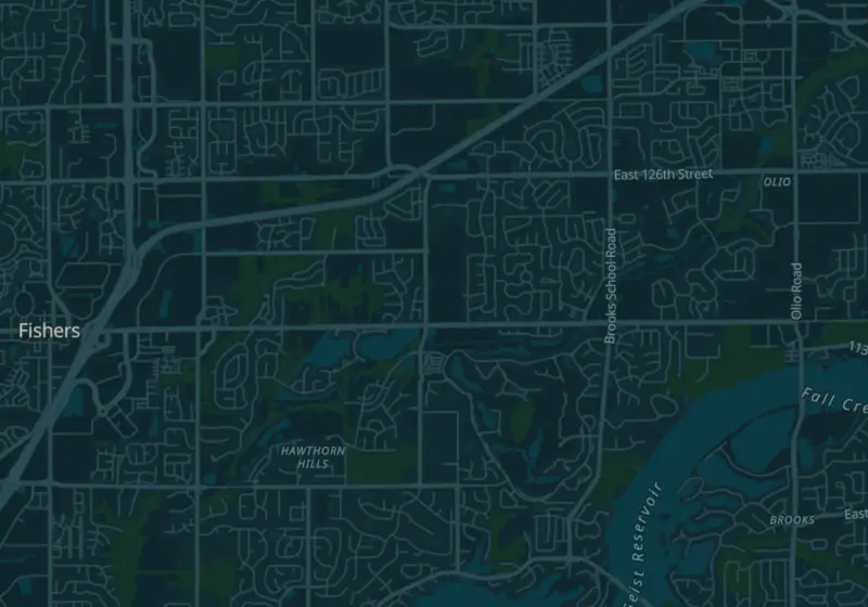 Map of Fishers, IN with 3 verified clinic locations