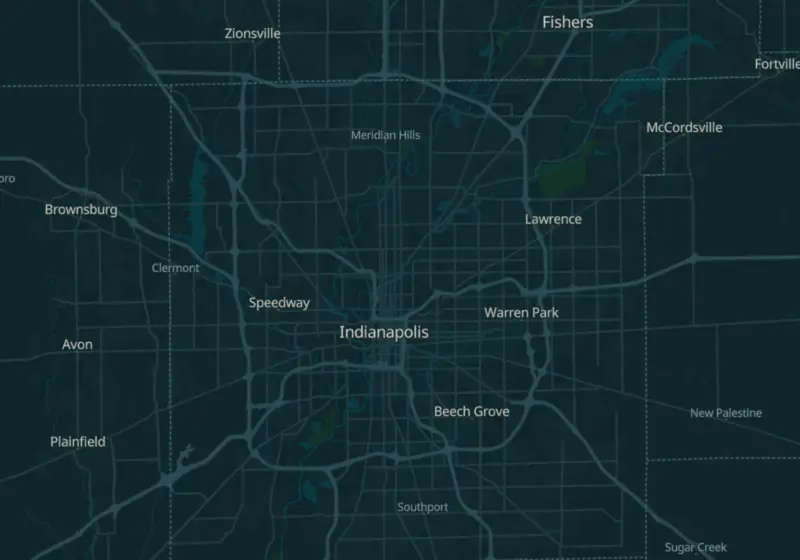 Map of Indianapolis, IN with 11 verified clinic locations
