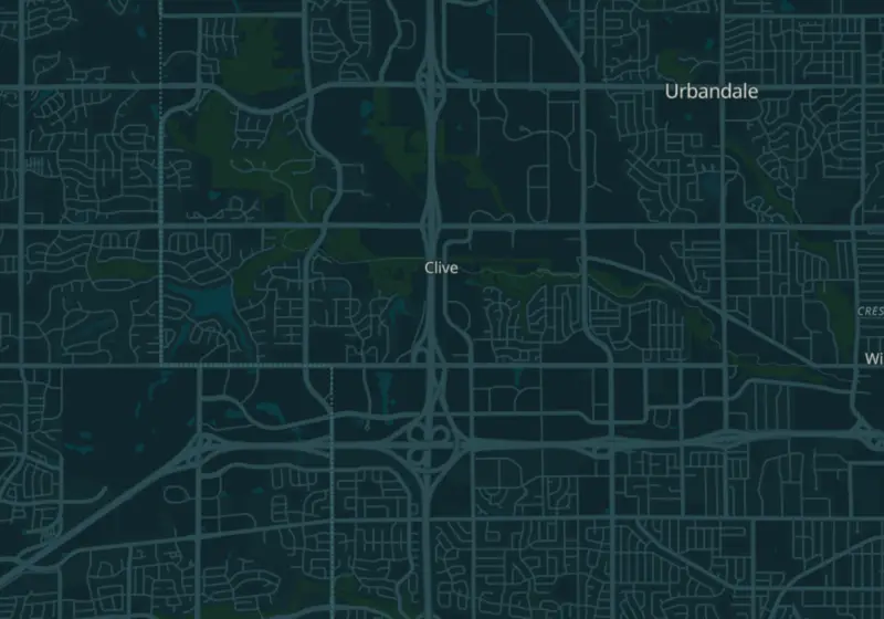 Map of Clive, IA with 3 verified clinic locations