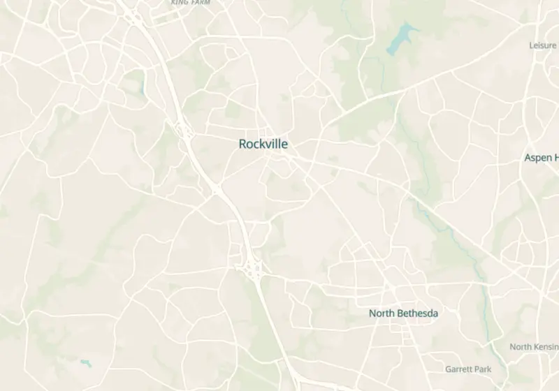 Map of Rockville, MD with 11 verified clinic locations
