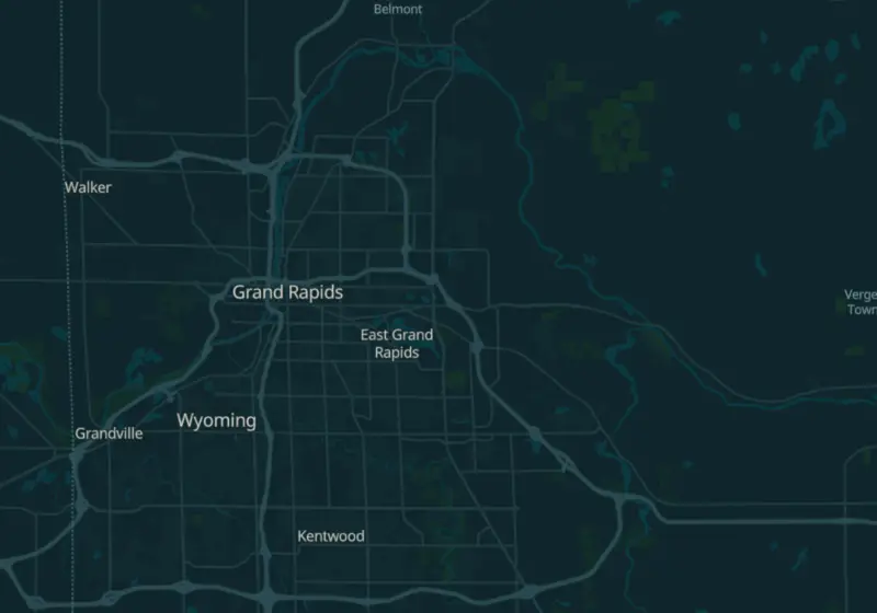 Map of Grand Rapids, MI with 18 verified clinic locations
