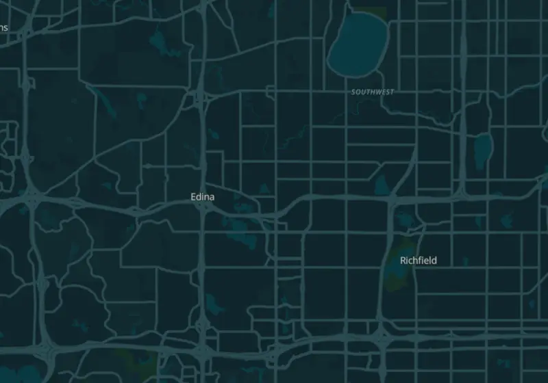 Map of Edina, MN with 9 verified clinic locations