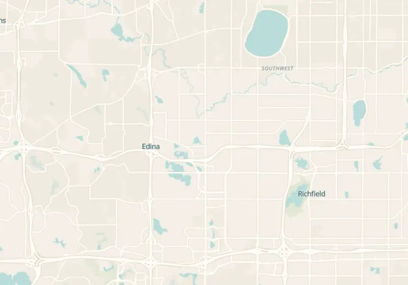 Map of Edina, MN with 9 verified clinic locations