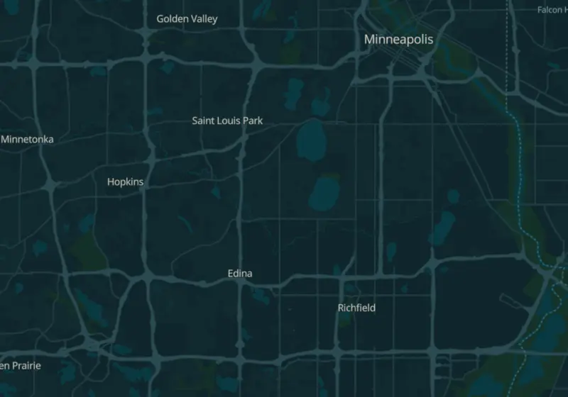 Map showing Medical Weight Management Center in Minneapolis, MN and nearby listed clinics