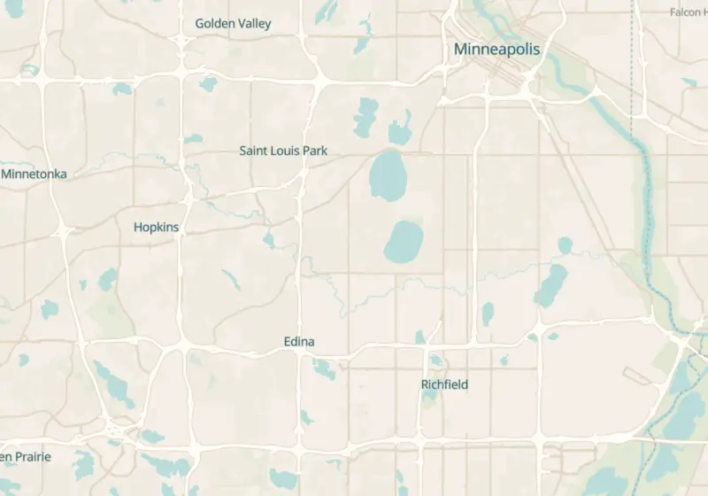 Map showing Medical Weight Management Center in Minneapolis, MN and nearby listed clinics