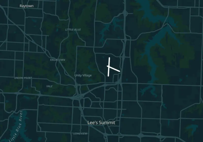 Map showing BioSync Wellness KC in Lee's Summit, MO and nearby listed clinics