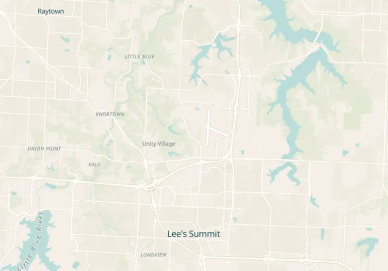 Map showing BioSync Wellness KC in Lee's Summit, MO and nearby listed clinics