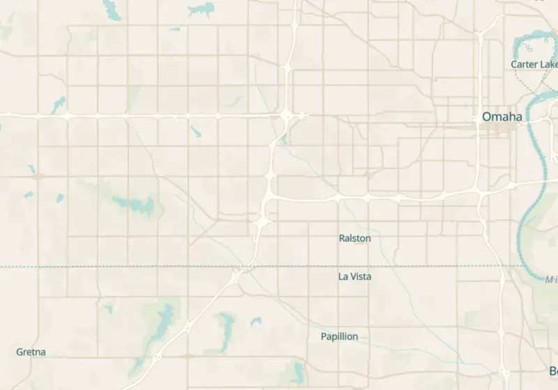 Map showing Degree Wellness in Omaha, NE and nearby listed clinics