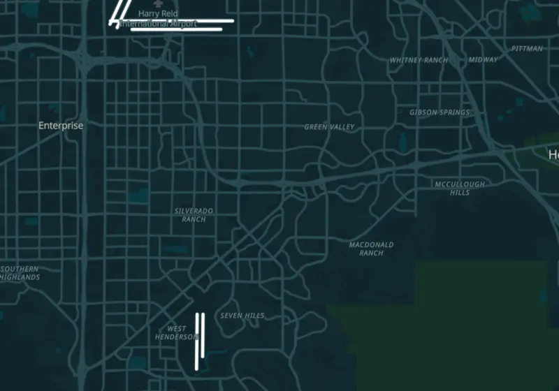 Map of Henderson, NV with 11 verified clinic locations