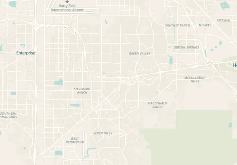 Map of Henderson, NV with 11 verified clinic locations