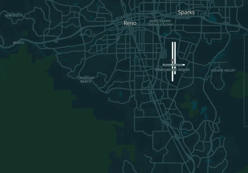 Map of Reno, NV with 21 verified clinic locations