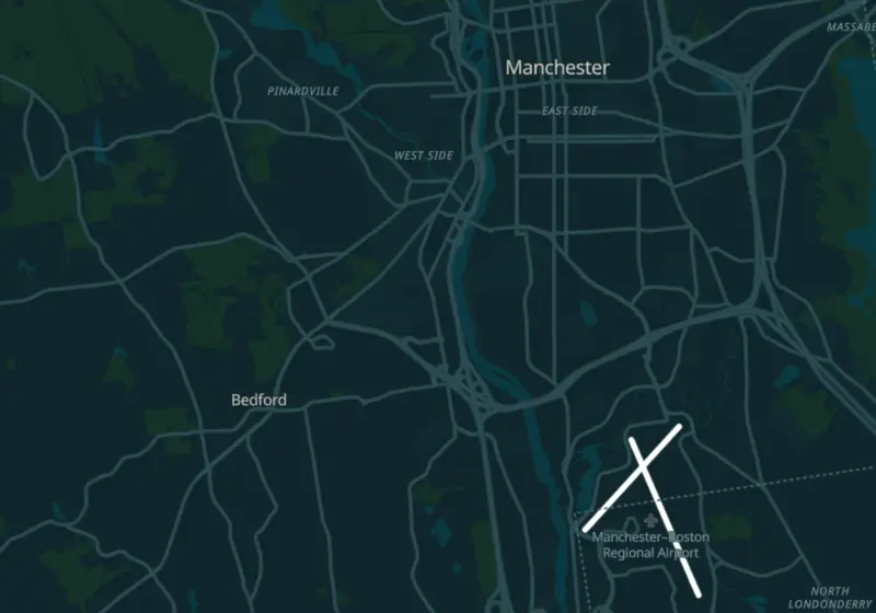 Map of Manchester, NH with 5 verified clinic locations