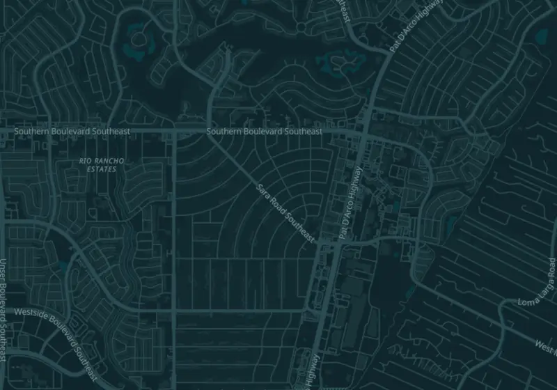 Map of Rio Rancho, NM with 5 verified clinic locations