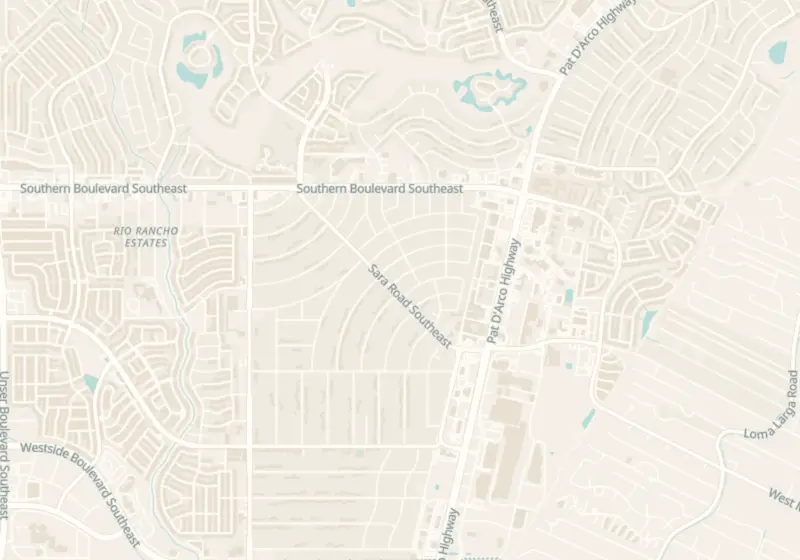 Map of Rio Rancho, NM with 5 verified clinic locations