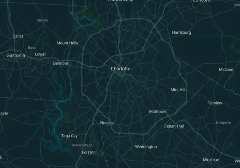 Map showing Optimize U - Charlotte | Hormone Clinic in Charlotte, NC and nearby listed clinics