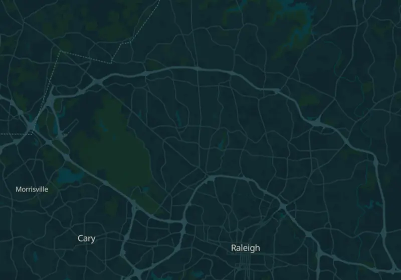 Map showing BioFunctional Med in Raleigh, NC and nearby listed clinics