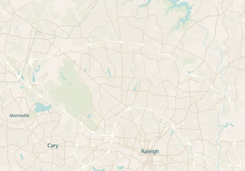 Map showing BioFunctional Med in Raleigh, NC and nearby listed clinics