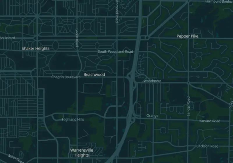 Map of Beachwood, OH with 3 verified clinic locations