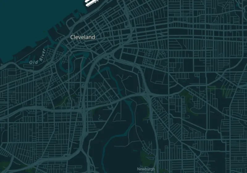 Map of Cleveland, OH with 8 verified clinic locations