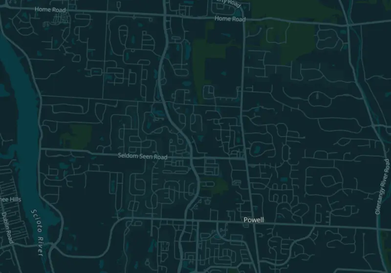 Map of Powell, OH with 3 verified clinic locations