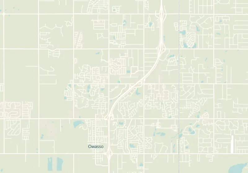 Map showing Rx Health & Wellness in Owasso, OK and nearby listed clinics