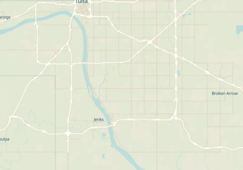 Map of Tulsa, OK with 22 verified clinic locations