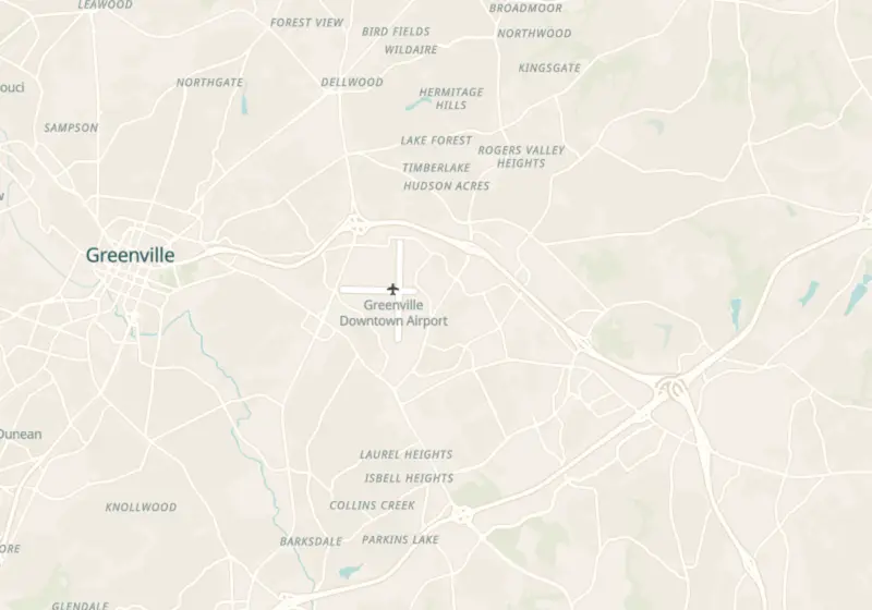 Map of Greenville, SC with 25 verified clinic locations