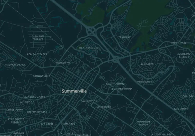 Map of Summerville, SC with 5 verified clinic locations